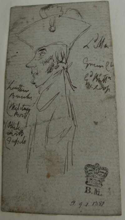 Portrait Caricature of Lord Moira