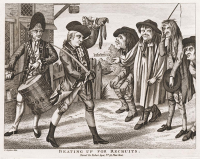 Beating Up For Recuits, &copy; Lewis Walpole LIbrary, Yale University