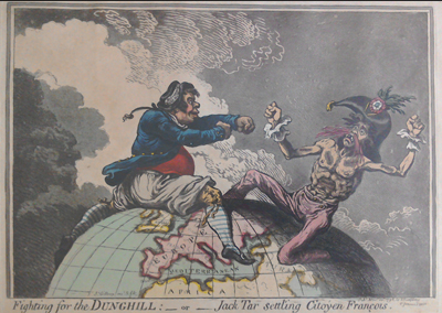 Fighting for the Dunghill, or Jack Tar Settling Citoyen Fran&ccedil;ois