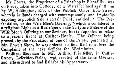 Charges against Fores and Aitken